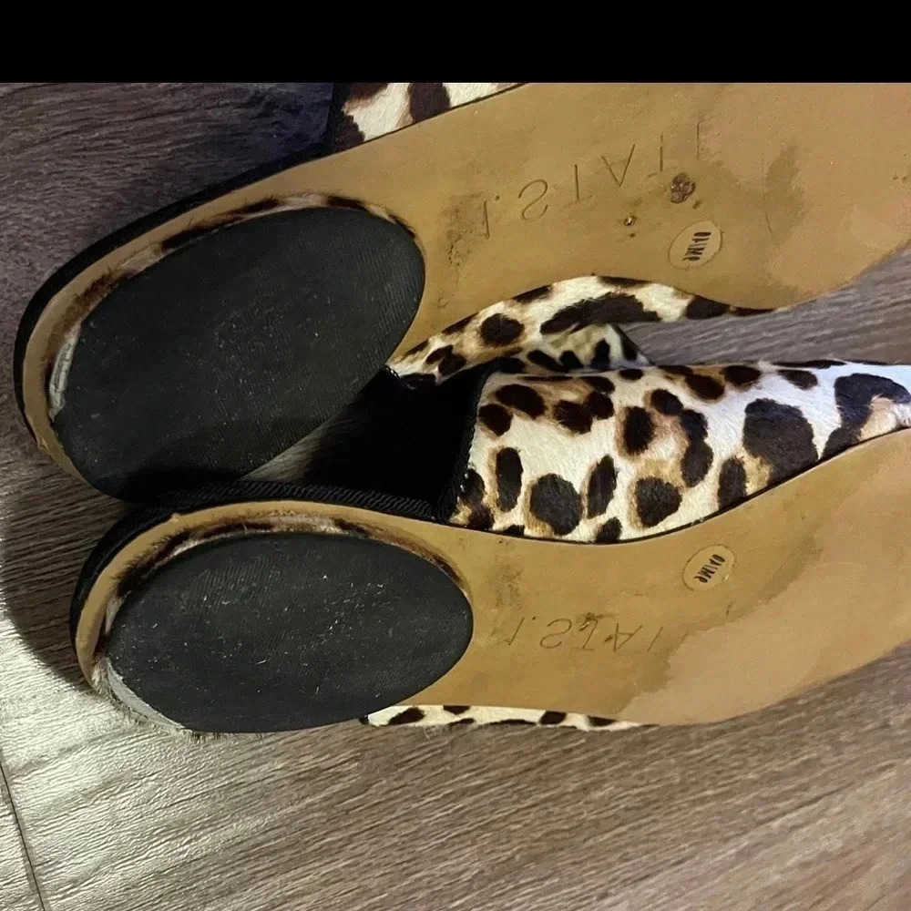 1. State fur animal print slides mules trend coastal western - Picture 5 of 10